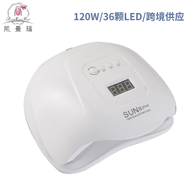 Sunxplus lámpara de uñas 120W de alta potencia de secado rápido máquina de fototerapia de uñas lámpara de fototerapia inteligente de cuatro bloques transfronteriza al por mayor
