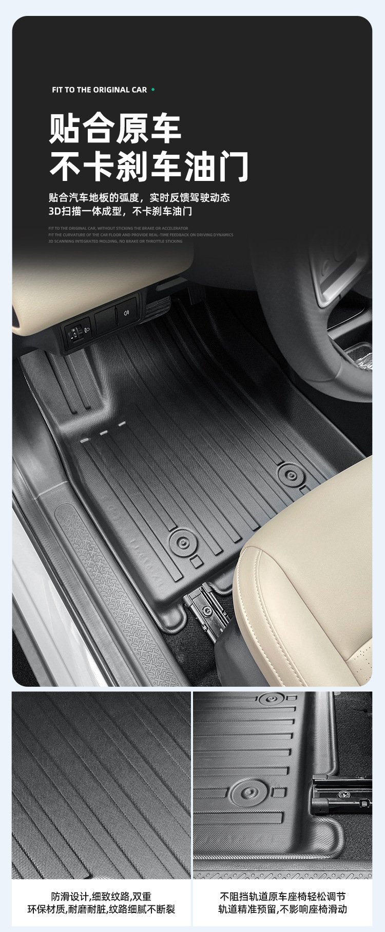 Suitable for BMW iX3 right-hand drive, TPE full-coverage all-weather wear-resistant, dirt-resistant, waterproof car floor mat