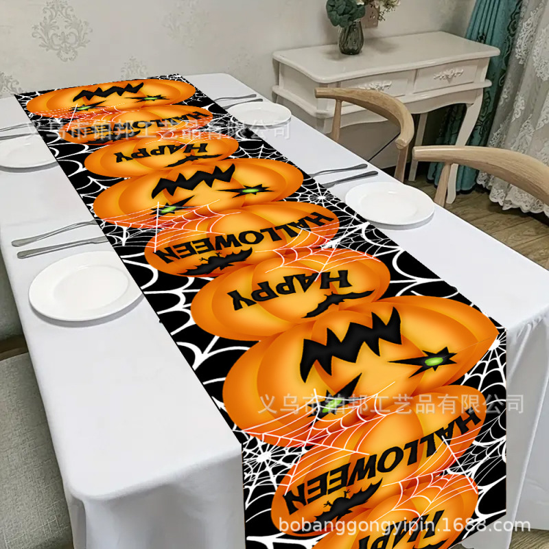 アマクロスボーダーホットモデルハロウィーンテーブルクロス亡霊祭祝日の食卓装飾雰囲気写真メーカー直販テーブル旗|undefined