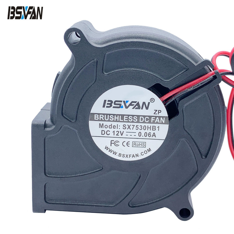 7530 blower 5v 12V large air volume double ball IP68 waterproof glue nail vacuum cleaner fan