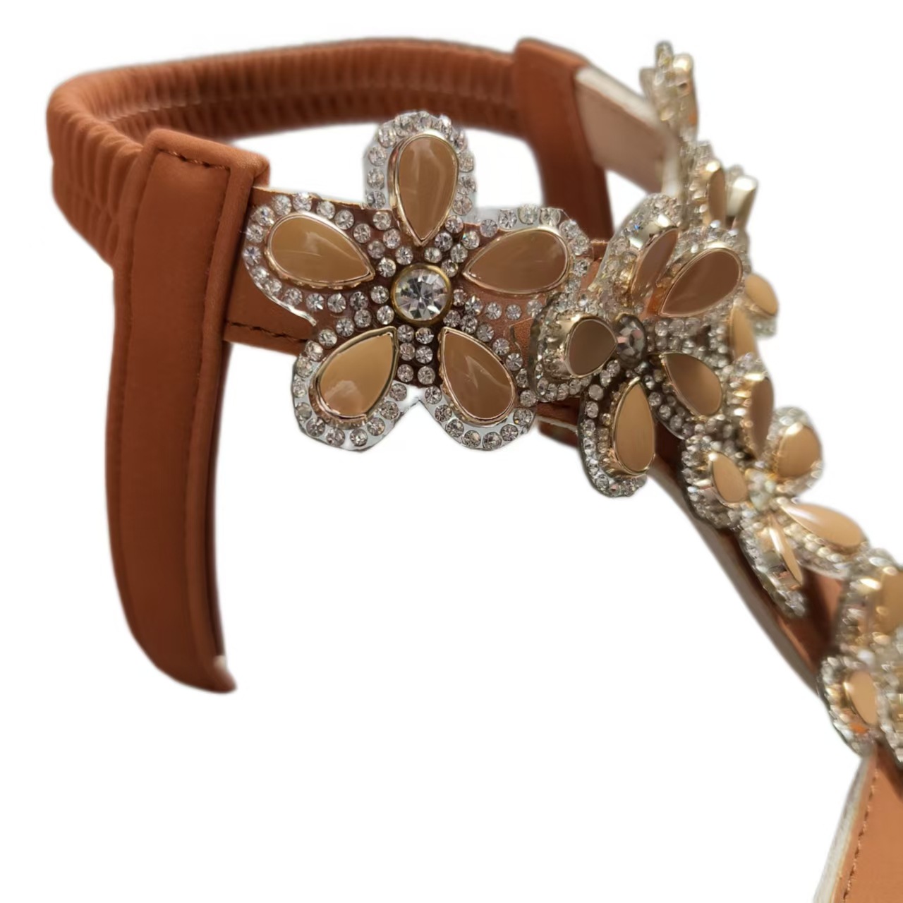 Fábrica transfronteriza dedicada a la parte superior de flores de diamante semiacabados DIY accesorios de decoración de sandalias europeas y americanas zapatos de mujer image 4