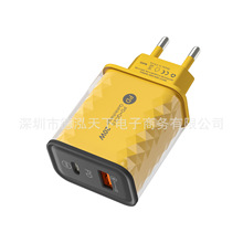 水晶钻石AC充电头适用于苹果安卓手机充电器 5v2a12w pd20w快充头