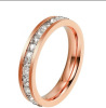 Golden starry sky for beloved, ring stainless steel, zirconium, pink gold