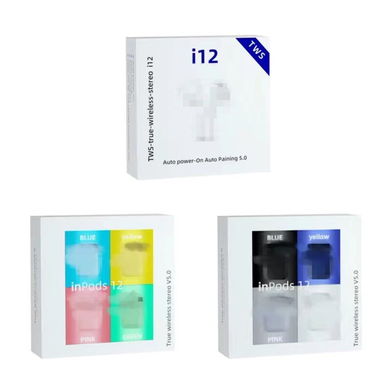 i12 Bluetooth Headset TWS Wireless Macaron Sports Mini Binaural Bluetooth Headset Second Generation Third Generation Fourth Generation Headset