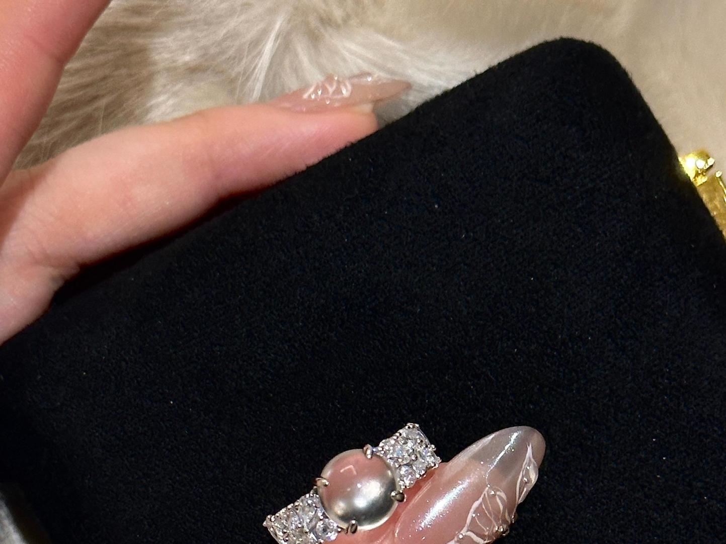 Collier en argent pur pour tout le corps avec chaîne de clavicule en jade et mousse d'eau, bijoux Xiancan, nouveauté, luxe léger, vent frais_voghion.com