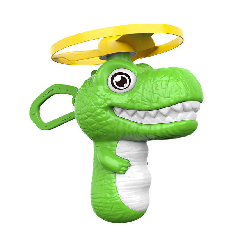 Dinosaurio bambú juguete libélula para niños puede lanzar platillos voladores rotativos al aire libre juguete interactivo padre-hijo