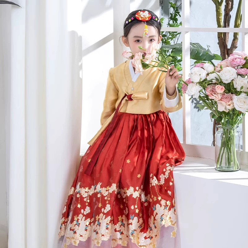 2025 Ханбок, этническое меньшинство, корейское платье, детское платье принцессы
