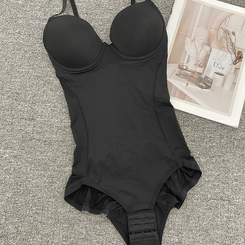 European and American Cross-border Body Shaping Clothes with Bra Enhanced Postpartum Abdominal Breast Bracing Traceless Lace Body Shaping Clothes