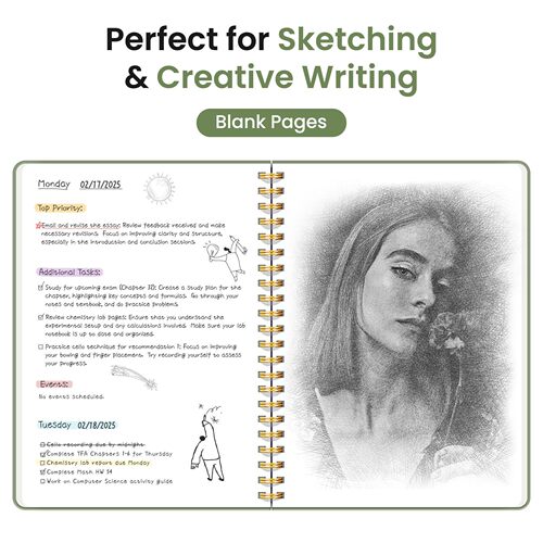 Amazon High-Quality Woven Notebook with Detachable Spiral Binding, Index Cards, Creative 6*8 Inches Sticky Note Notebook
