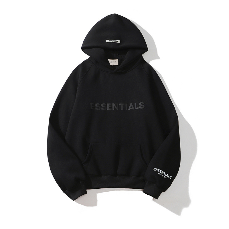 FOG ESSENTIALS letras de silicona estereoscópica hombres y mujeres americanos camisa con sudadera con sudadera con sudadera image 19