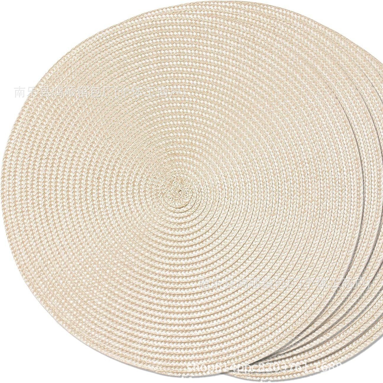 Cojín de comedor PP redondo tejido ligero lujo hot sale hotel verde almohadilla de comedor occidental almohadilla japonesa de color sólido 38cm almohadilla