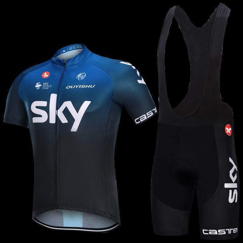 Traje corto con correa negra y azul 19sky