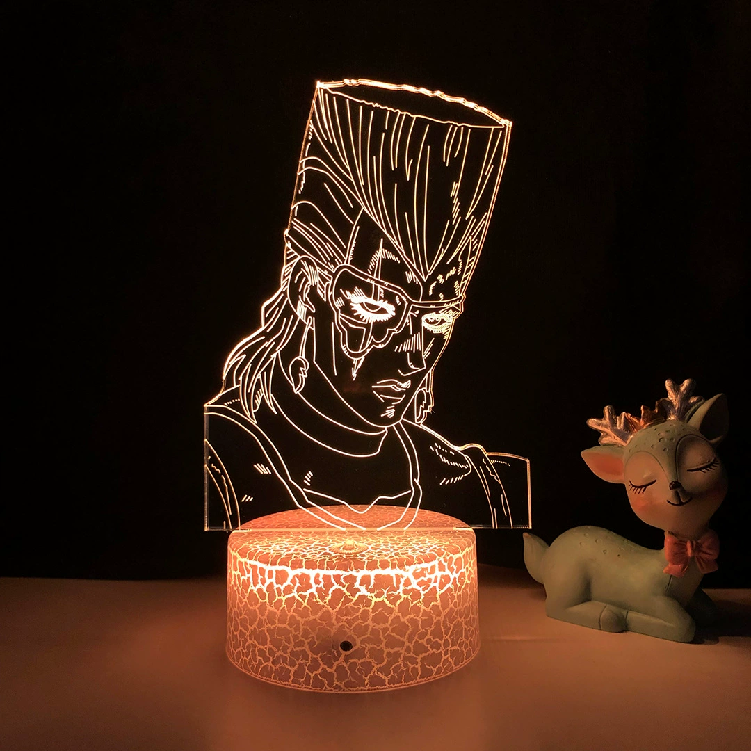 Jojo Bizarre Adventure 3D ночной светильник для спальни декоративный лампа