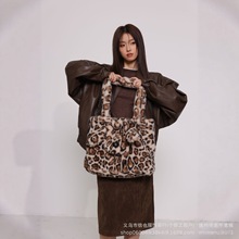 韩版新款简约风毛毛绒呢子秋冬大容量单肩包时尚休闲毛毛托特包