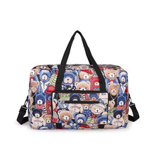 现货可折叠旅行收纳包手提拉杆行李大容量出差短途牛津布行李包袋