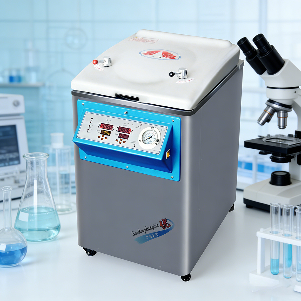YM75防干烧蒸汽灭菌器 温度105℃～136 75L翻盖高压蒸汽灭菌器