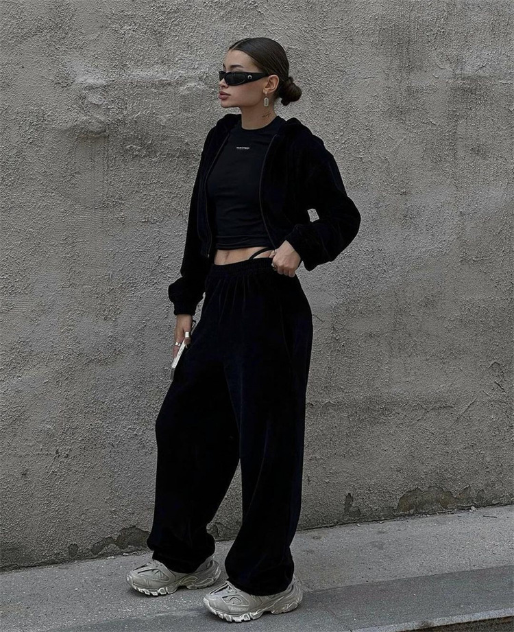 469g Weight Long Sleeve Sleeve Length Cotton Blend Fabric Type Pant Co-ord Set Sets Type 2 Pieces Set Quantity Casual, Daily, Street Occasion Hooded Neckline Loose Fit Type Solid Color Pattern Spring, Autumn Season Women's Gender Simple Style Style Casual Daily Street Women's Simple Style Solid Color Cotton Blend Pant Co-ord Set Pants Sets 13