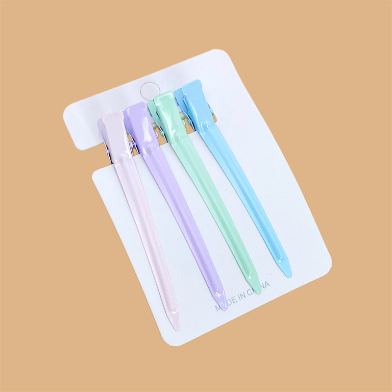 Juego de 4 pinzas con punta puntiaguda y pinzas laterales, pinzas puntiagudas de color café huecas con diseño de belleza en colores Maillard. image 3