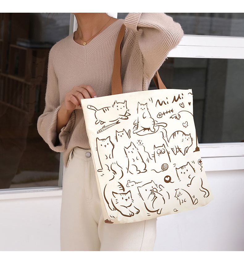 Women's Cute Cartoon Canvas Shopping Bags display picture 2