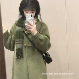 加厚毛呢加棉大衣外套女呢子秋冬季2025新款感小个子赫本风超好看