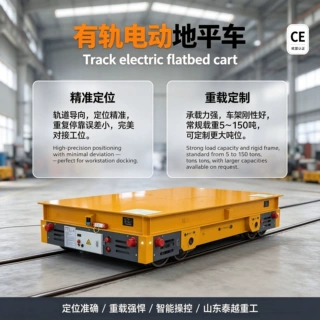 轨道电动地平车车间轨道搬运地平车1t5t10吨蓄电池转运车可定制