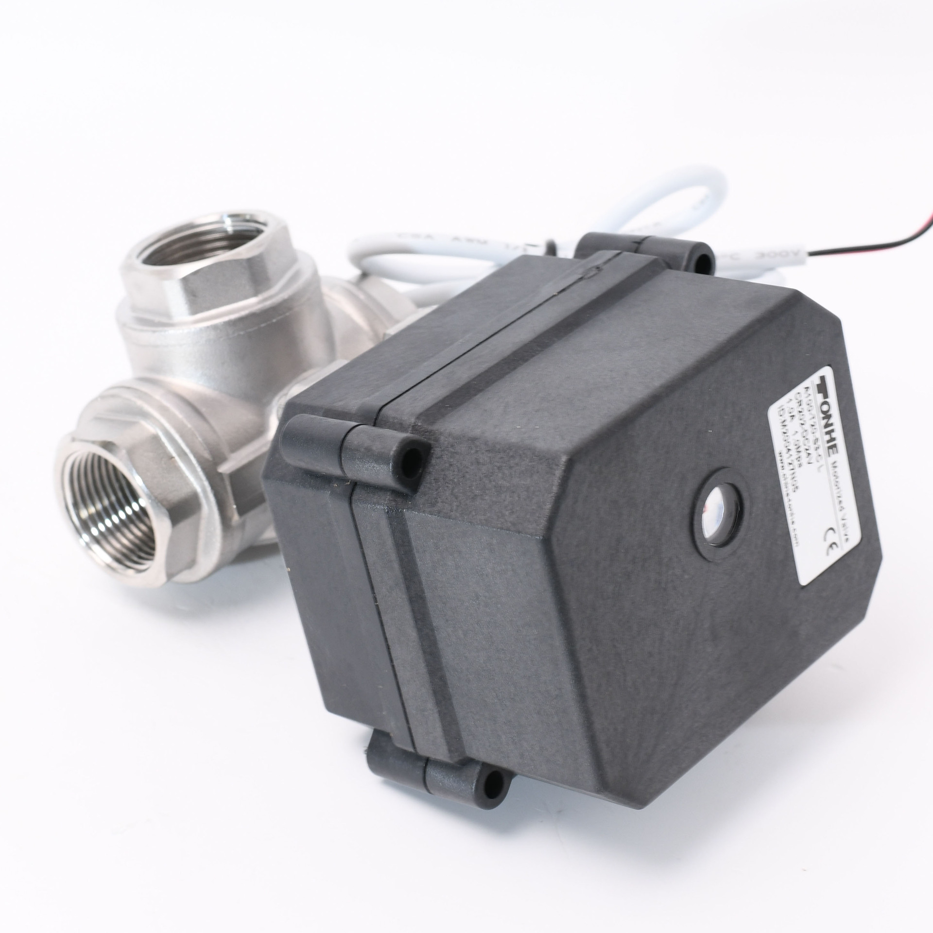 4分6分1寸通禾三通不锈钢球阀L型T型丝扣内螺纹三通电动球阀