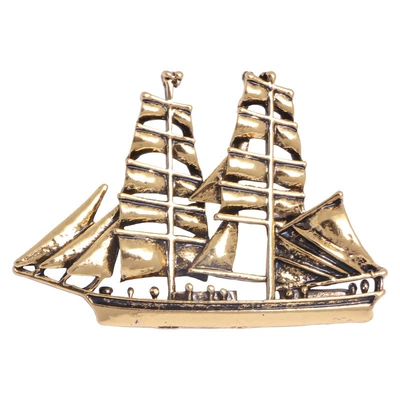 Yaxa sancaqları Brooch, Available in Three Colors - yncp3500-bronze-colored-sailboat