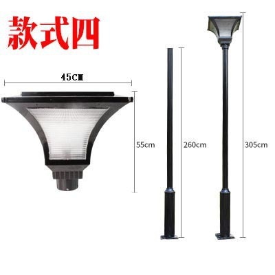 Iluminación al aire libre de patio moderno comunidad villa parque LED luz solar super brillante impermeable 3 metros de alto palo luz de paisaje