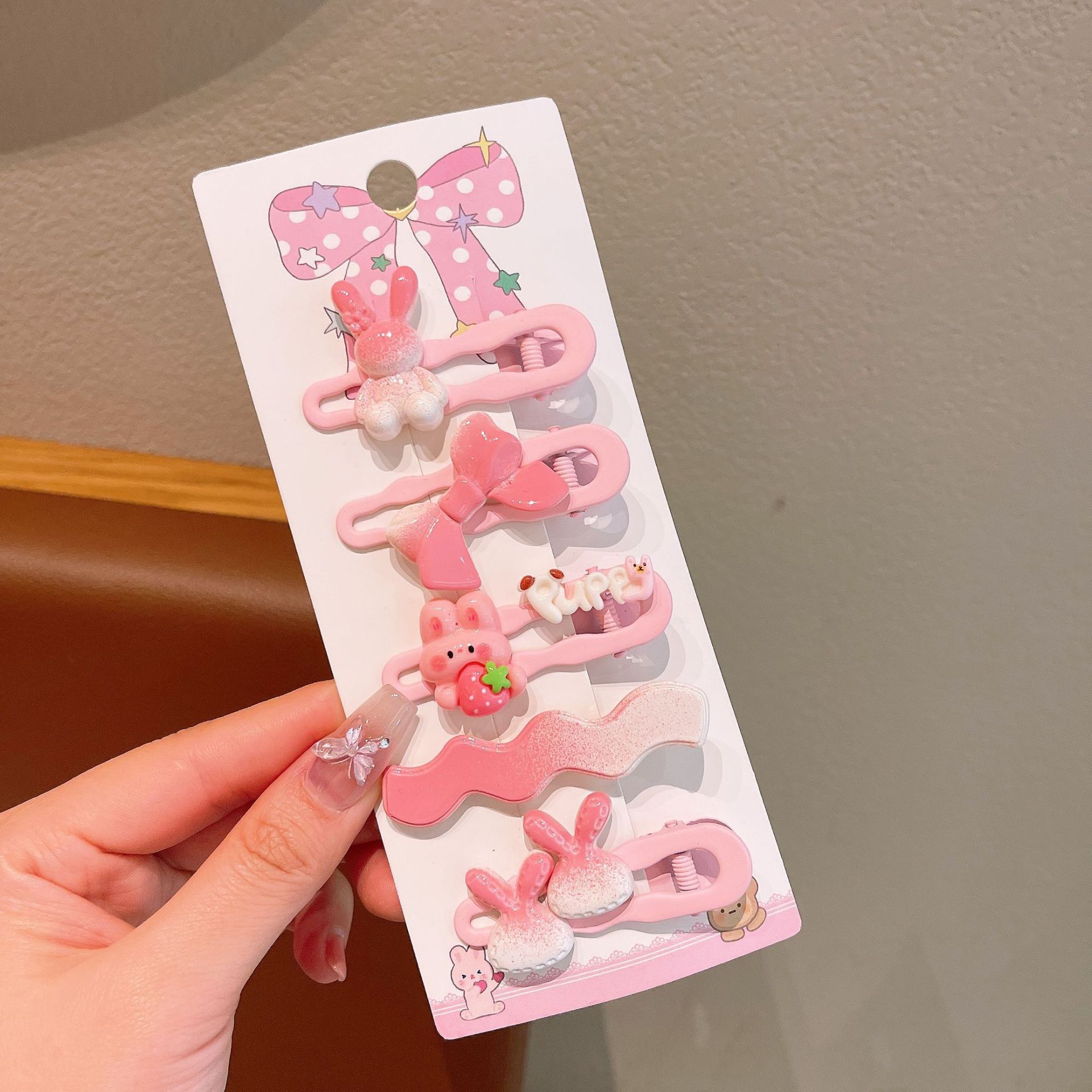 KULOMI Kids Hairpin Set Cute Sanli Pantalones Pequeñas Niñas Pequeñas Pequeñas