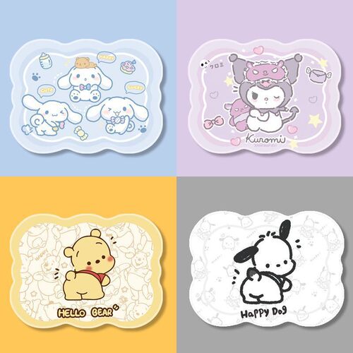 Vinyl Wave Mouse Pad Cute Office Gaming Alien Pad Desk Mat Rubber Fresh Style Pacman Anti-Slip Pad