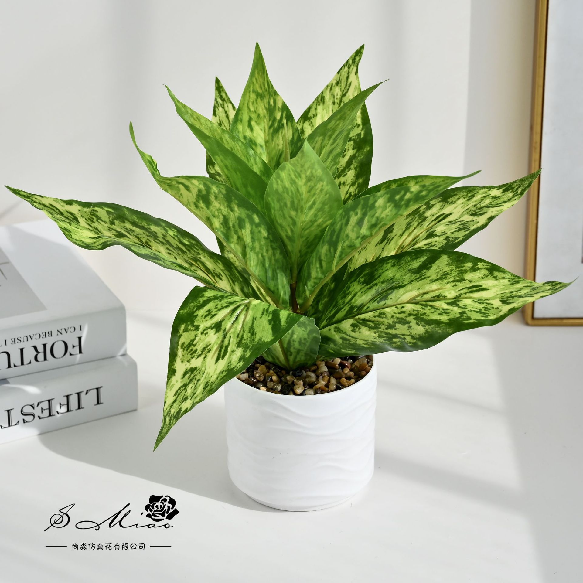 Simulación de plantas verdes en maceta creativa interior artificial imitación de plantas verdes props fotográficos decoración creativa de escritorio sala de estar
