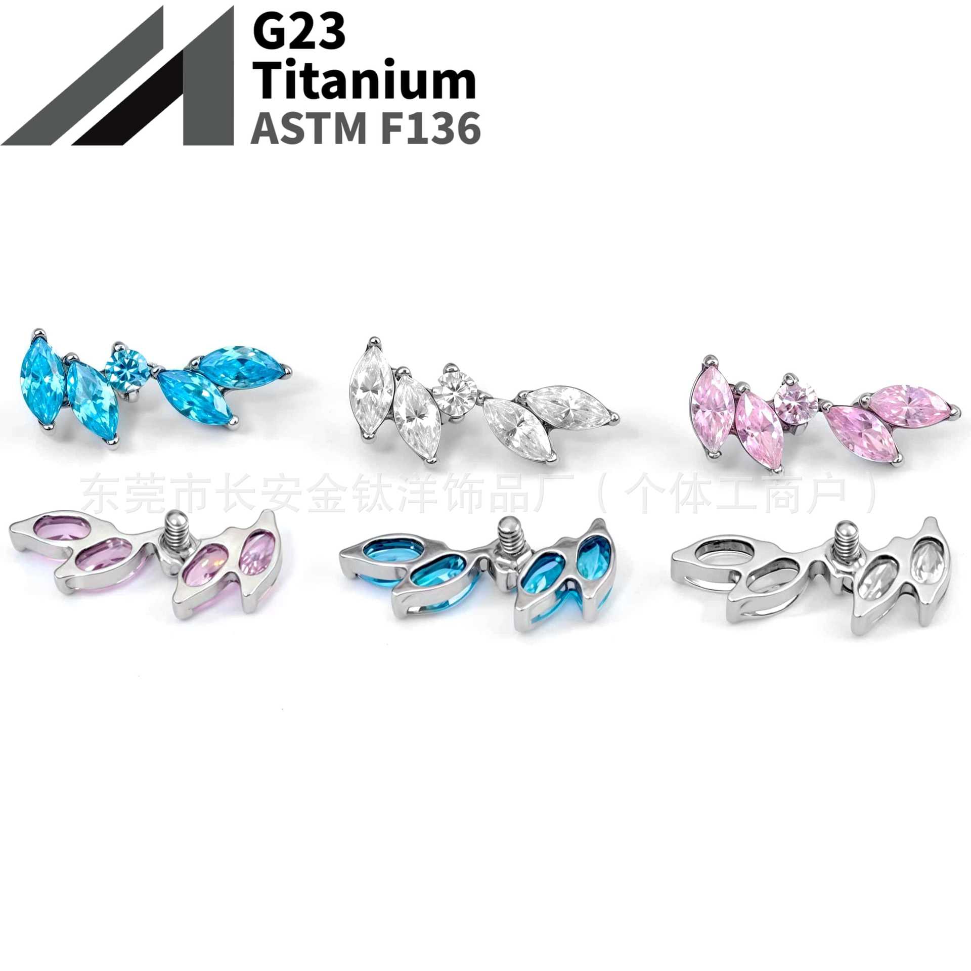 16G labret stud size and finish detail