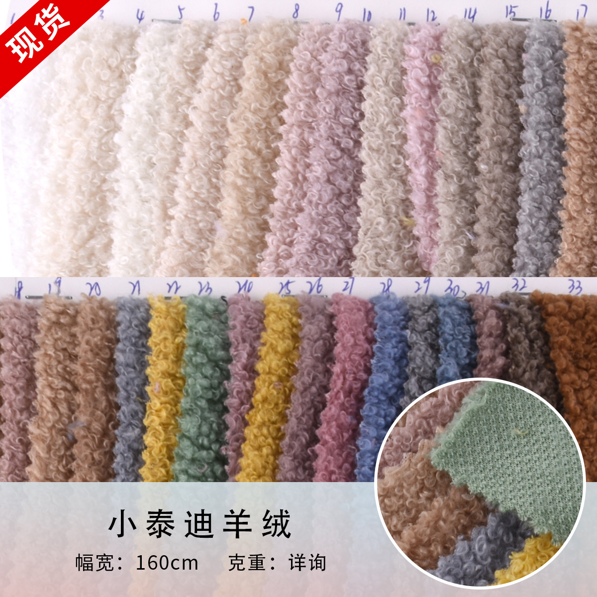 源頭廠家供應 小泰迪 顆粒羊絨 捲毛絨 保暖衛衣毛毯玩具布料