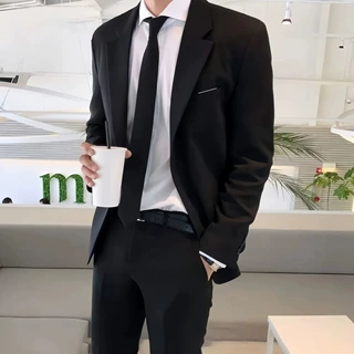 成人礼礼服男高中生男生休闲潮流西装套装高级韩版主持人毕业礼服