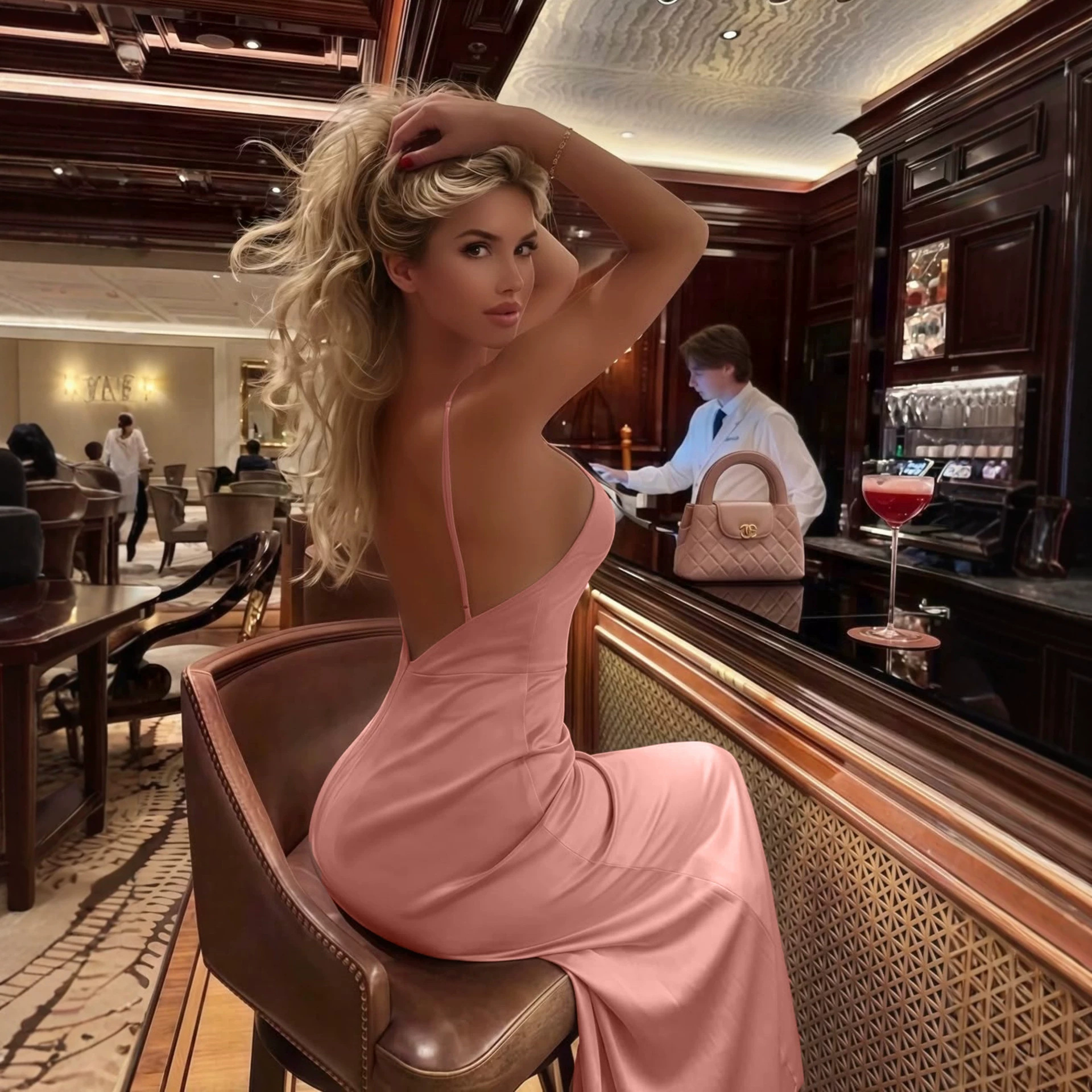 Sexy V Neck Halter Dress Pure Desire Style Backless Slim Fit Long Dress For Women Party Evening Dating_ecoleips.com