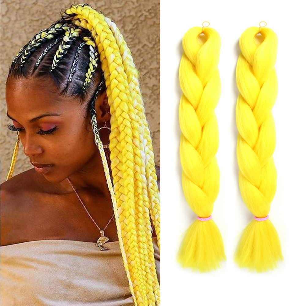 Trenzado de color de pelo grande joyería de la trenza Africana sucio trenza accesorios para el cabello de color sólido multi-color Jumbo trenzas de pelo