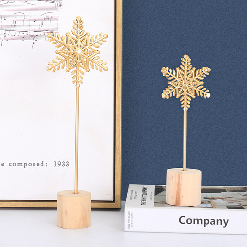 Nordic style creative metal snowflake decoration home decor TV stand bedroom desk craft small ornament