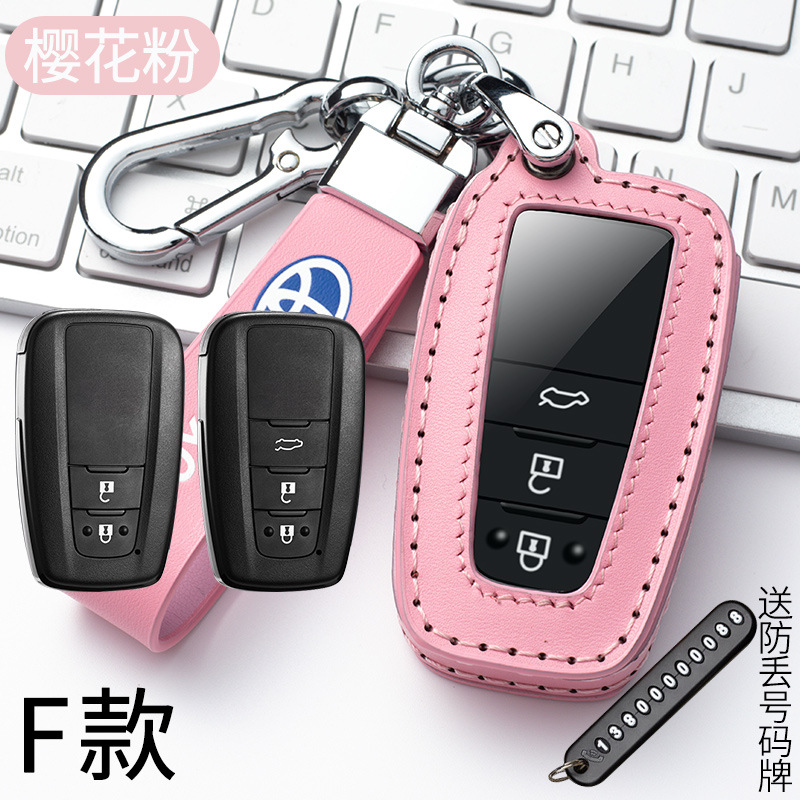 F형-사쿠라핑크(투명창) 가죽로프 8자버클