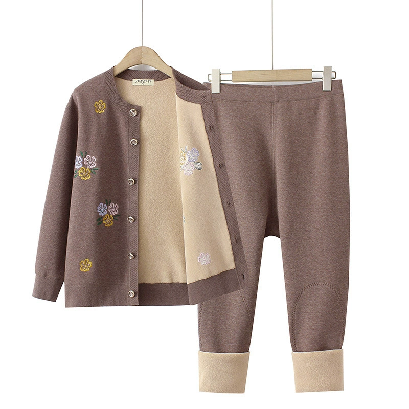 Средний и пожилой человек нижнее белье кардиган теплый набор