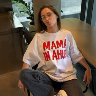 oversize男友风复古字母印花辣妹T恤女落肩纯棉垂感短袖上衣女装