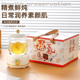 New Health Cup, Multifunctional Mini Health Pot, Electric Stew Cup, Glass Electric Heating Cup, Gift Box, High-Value Souvenir