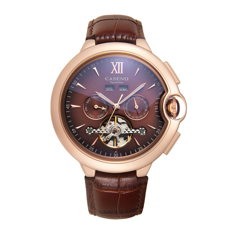 Caseno Quality Watch, Fully Automatic Perpetual Calendar Tourbillon Mechanical Watch, Wholesale Large Dial with Luminous Feature