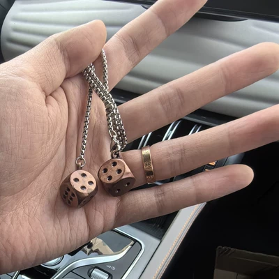 Aliexpress Foreign Trade Dice Car hanging - copper-dice-car-hanging