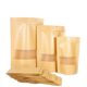 Window Kraft Paper Bag Dried Fruit Food Frosted Packaging Bag Kraft Paper Self-sealing Bag Self-standing Bag Tea Sealed Bag
