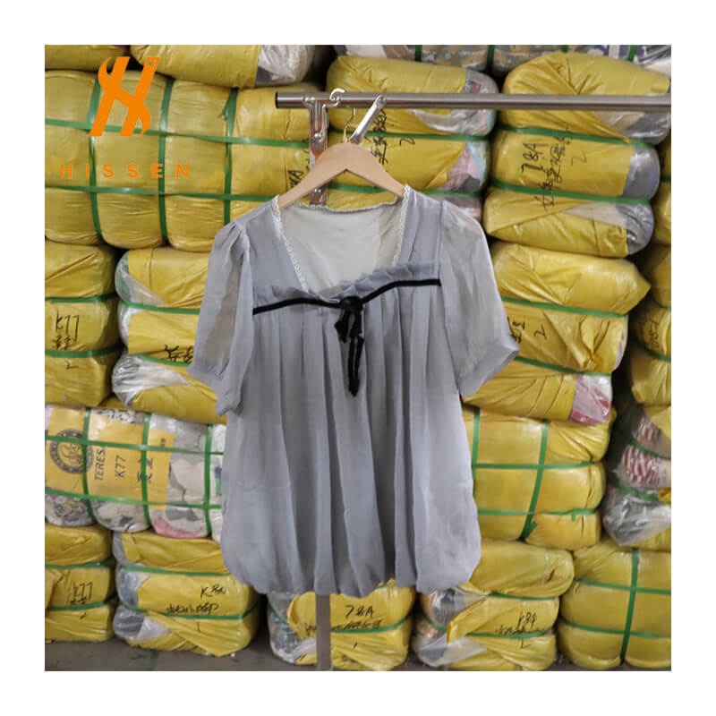 Ladies Summer Silk Blouse Second Hand Clothing Bales 45kg