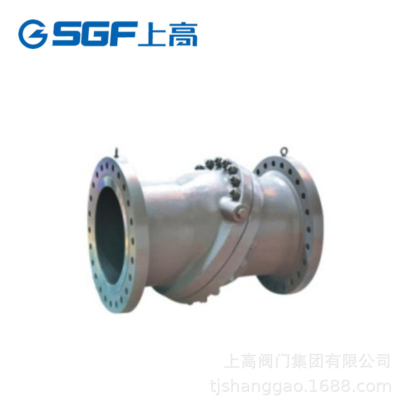 法兰斜盘式无撞击止回阀 PXH44H-16C 不锈钢304斜盘式旋启逆止阀