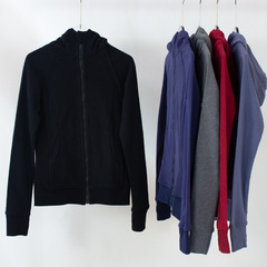 瑜伽服女士秋冬抓絨加厚衛衣拉鏈外套運動休閒連帽開衫緊身塑形