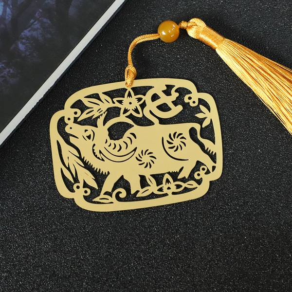 Golden zodiac ox + paper bag
