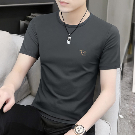 夏季新款男士短袖t恤半袖修身弹力加大码内衣上衣打底衫潮流