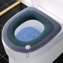 冬にはトイレマットを厚くして、四季通用トイレ座布団家庭用アニメ座り座り座りの取っ手保温トイレカバー